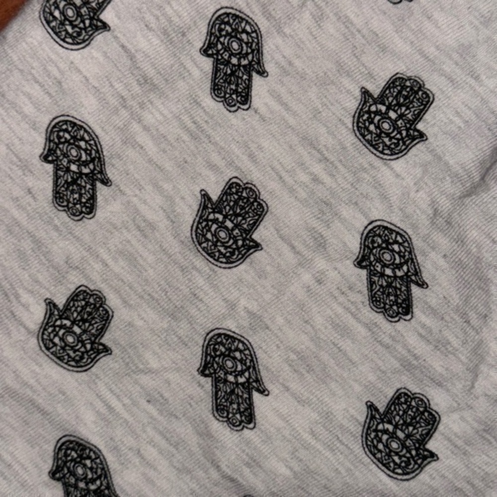 Evil Eye Mini Hamsa Hand Good Luck Traditional Cotton Fabric tank top M-L
